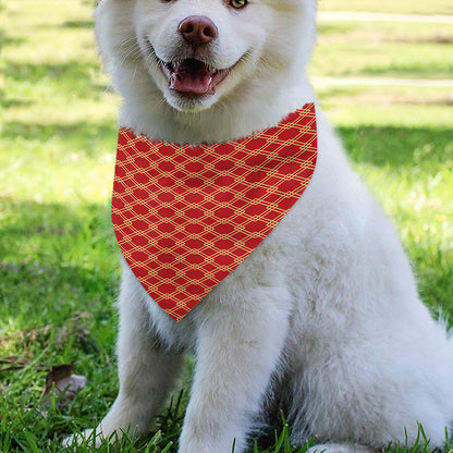 Classic Japanese Pattern Print Over The Collar Dog Bandana