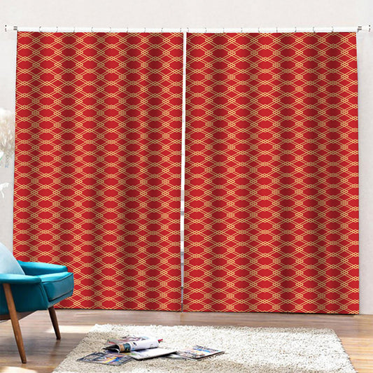 Classic Japanese Pattern Print Pencil Pleat Curtains