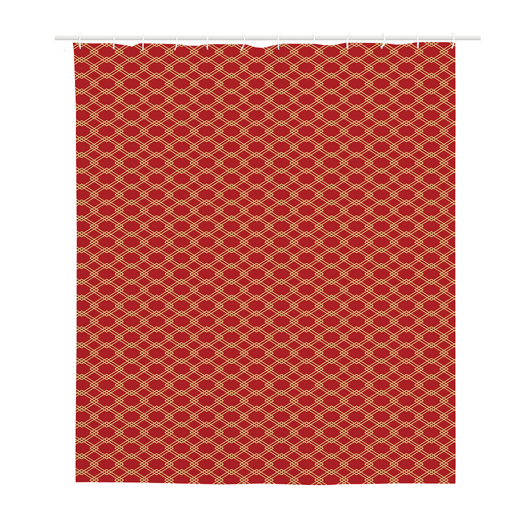 Classic Japanese Pattern Print Polyester Shower Curtain