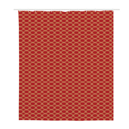 Classic Japanese Pattern Print Polyester Shower Curtain