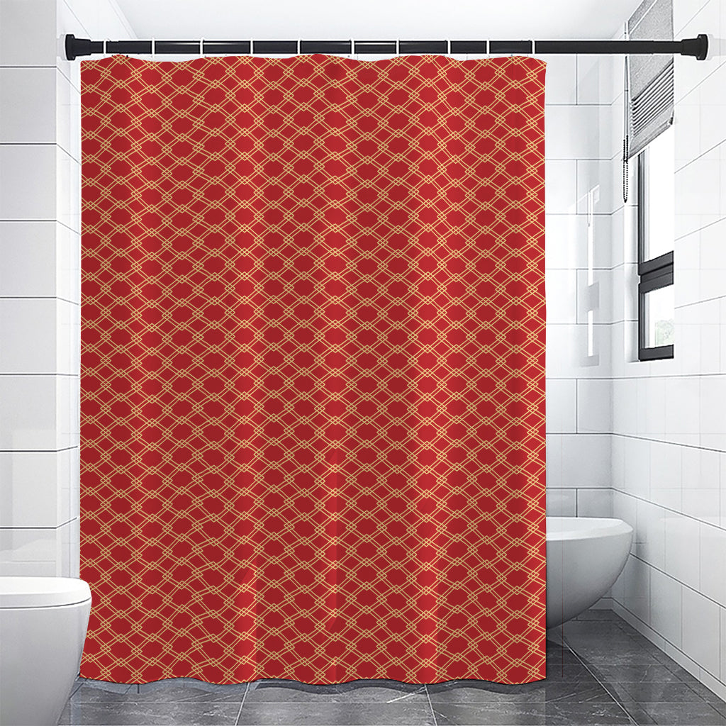 Classic Japanese Pattern Print Premium Shower Curtain