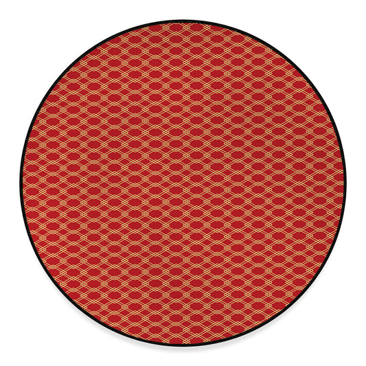 Classic Japanese Pattern Print Round Floor Mat
