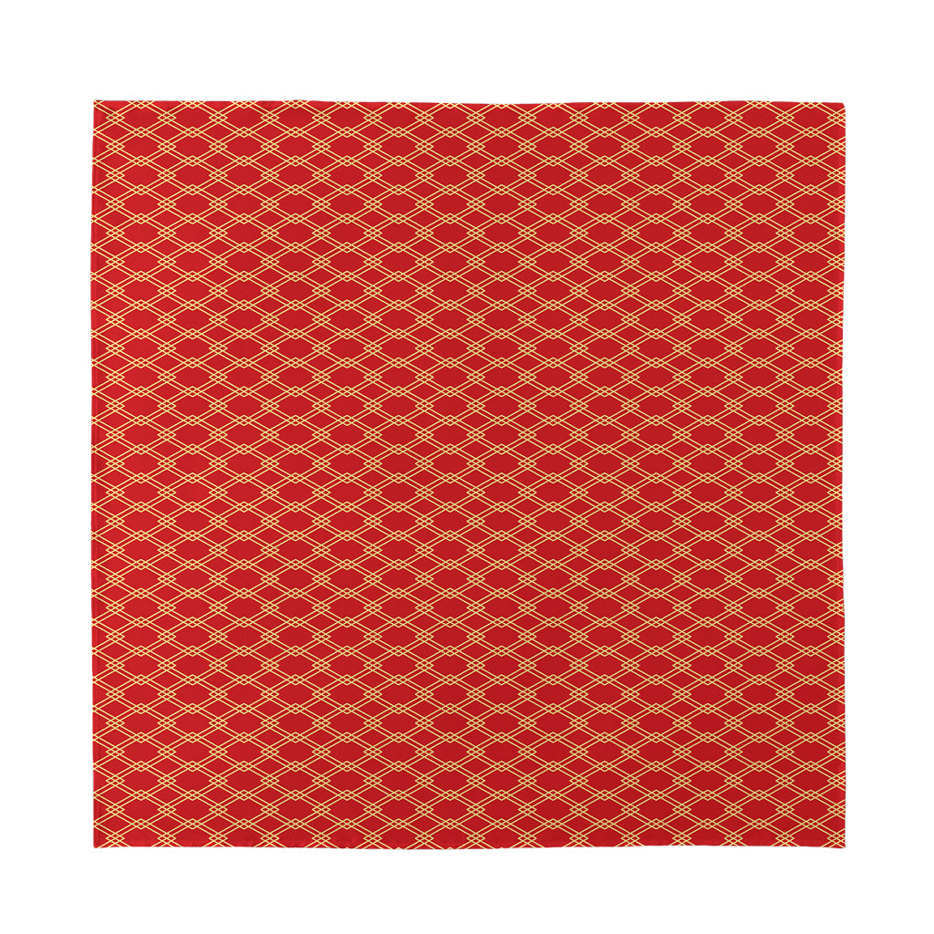 Classic Japanese Pattern Print Silk Bandana