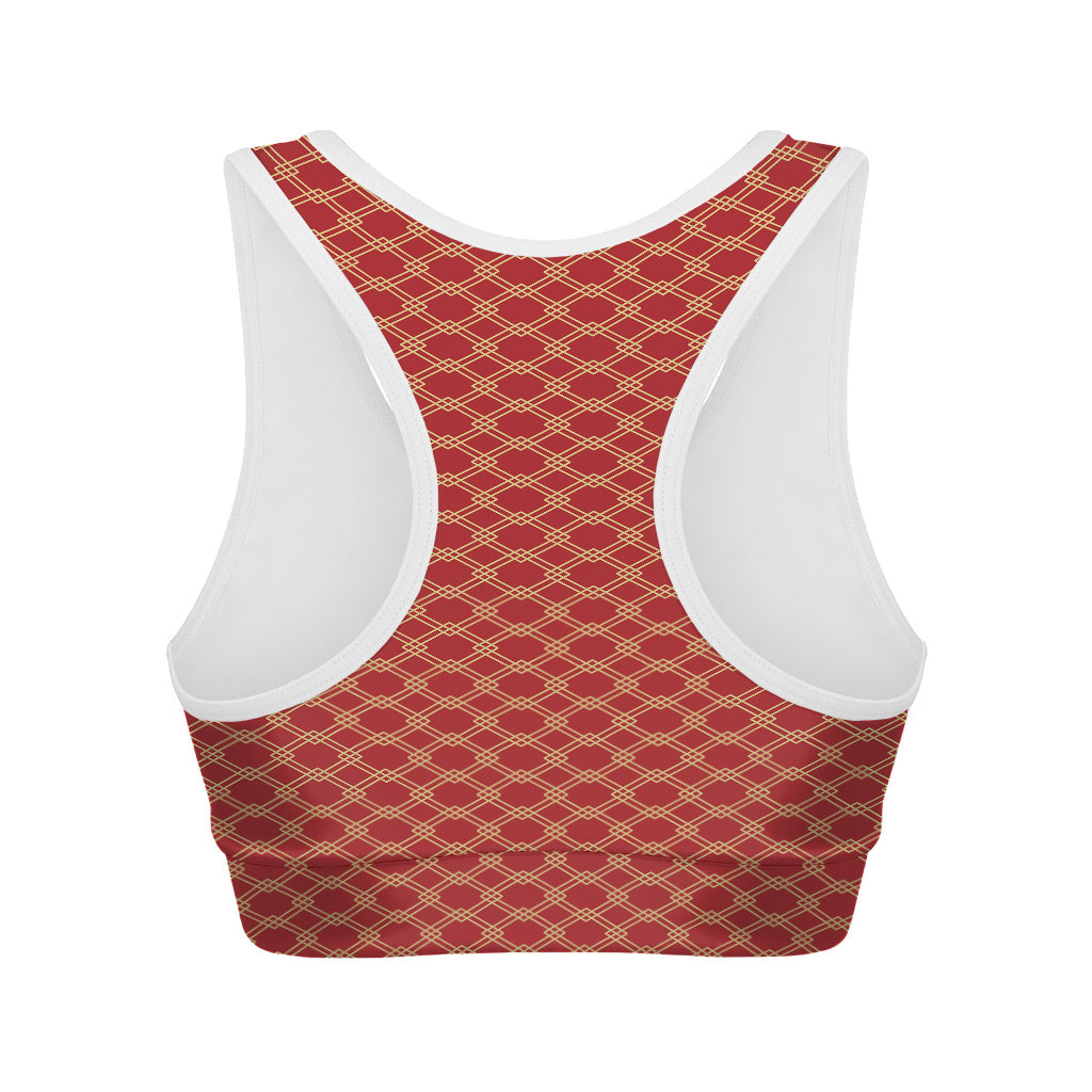 Classic Japanese Pattern Print Women's Sports Bra