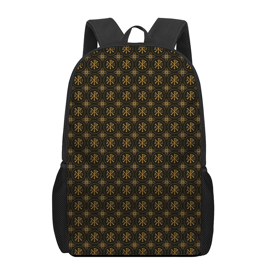 Classic Orthodox Pattern Print 17 Inch Backpack