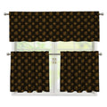 Classic Orthodox Pattern Print 3 Piece Kitchen Curtains