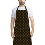 Classic Orthodox Pattern Print Bib Apron With Pocket
