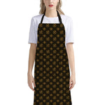 Classic Orthodox Pattern Print Bib Apron With Pocket