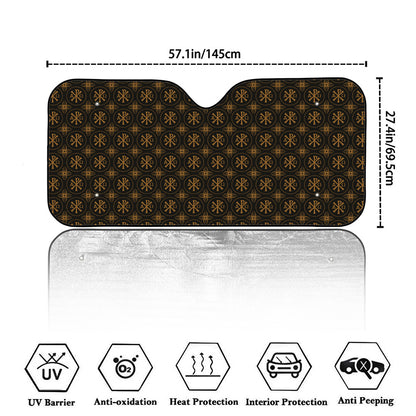Classic Orthodox Pattern Print Car Windshield Sun Shade