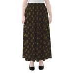 Classic Orthodox Pattern Print Chiffon Maxi Skirt