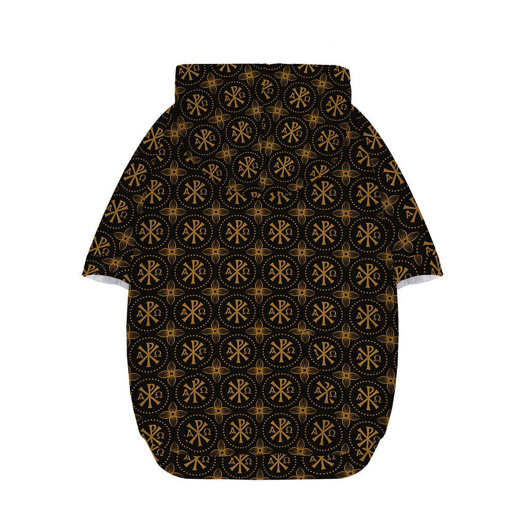 Classic Orthodox Pattern Print Dog Zip Up Hoodie
