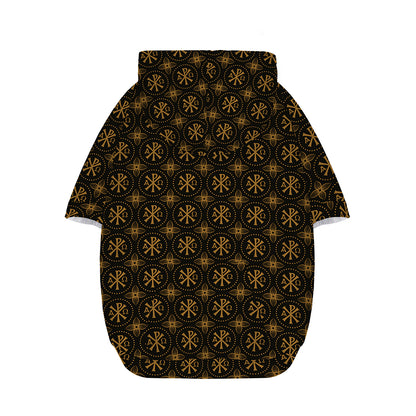 Classic Orthodox Pattern Print Dog Zip Up Hoodie