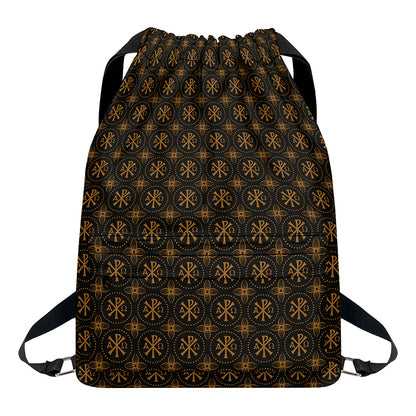 Classic Orthodox Pattern Print Drawstring Backpack