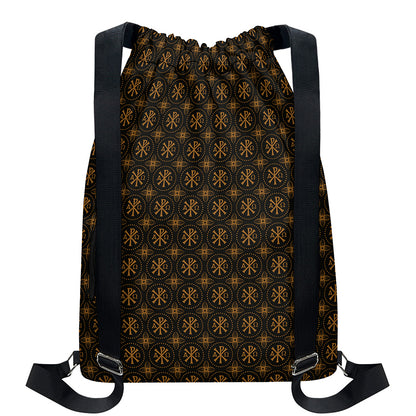 Classic Orthodox Pattern Print Drawstring Backpack