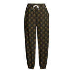 Classic Orthodox Pattern Print Fleece Lined Knit Pants