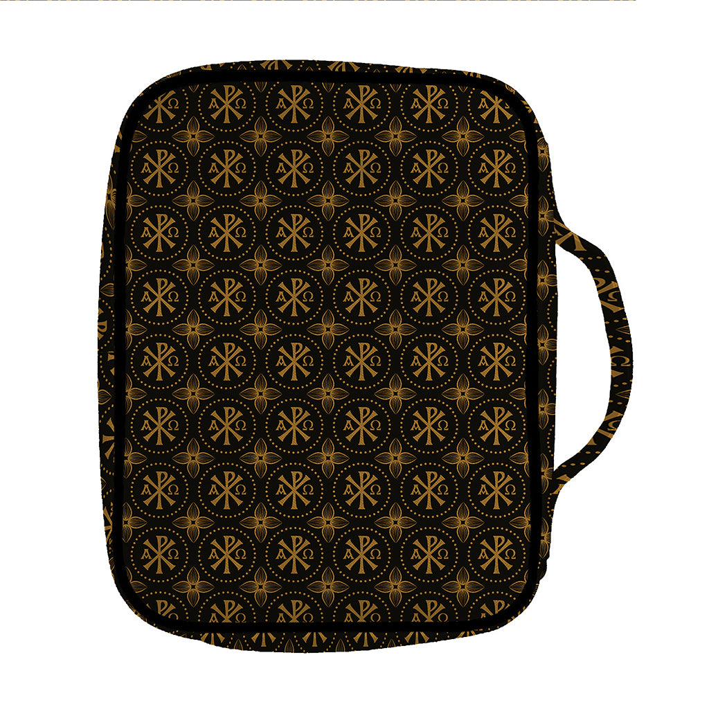 Classic Orthodox Pattern Print Front Pocket Bible Bag