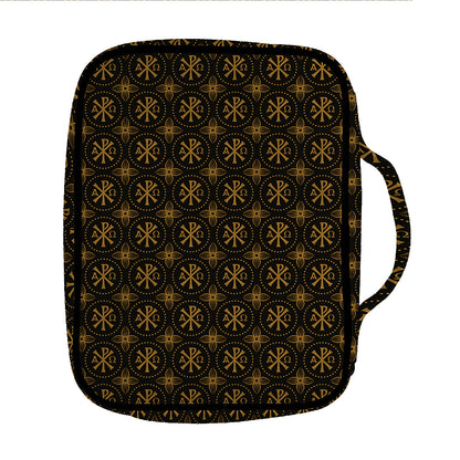 Classic Orthodox Pattern Print Front Pocket Bible Bag