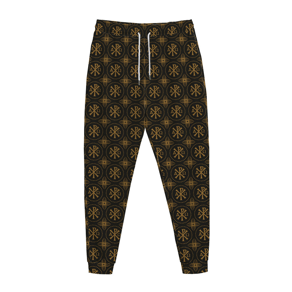 Classic Orthodox Pattern Print Jogger Pants