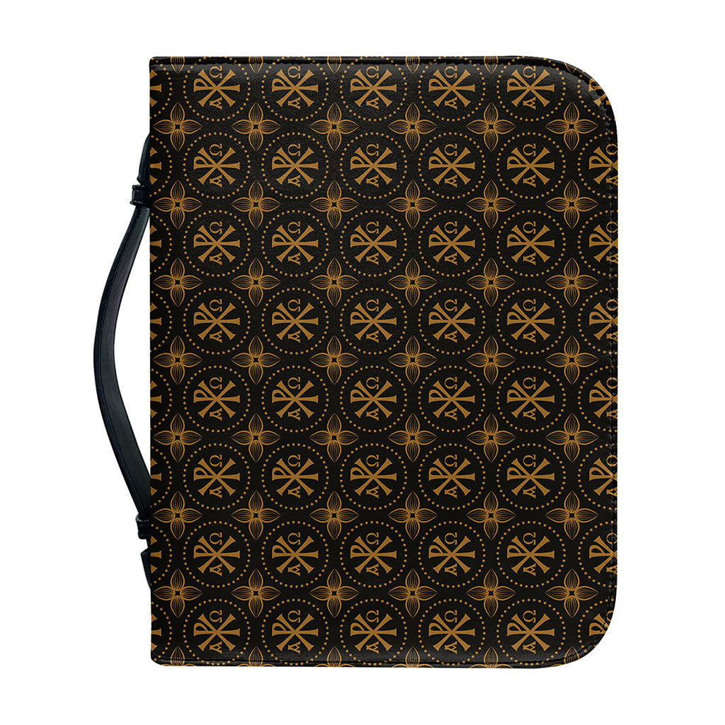 Classic Orthodox Pattern Print Leather Bible Cover