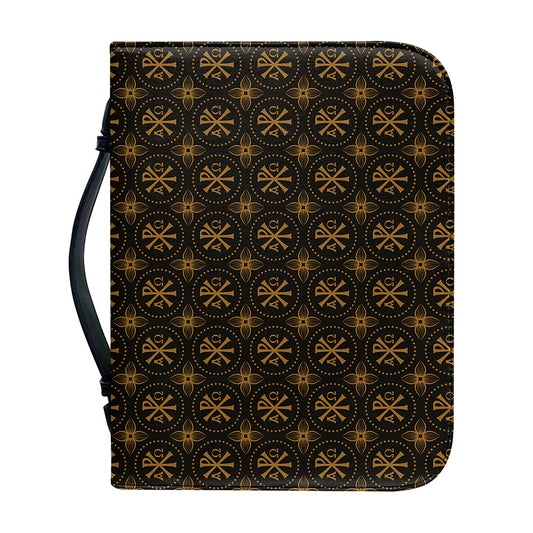 Classic Orthodox Pattern Print Leather Bible Cover
