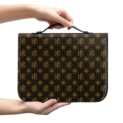Classic Orthodox Pattern Print Leather Bible Cover