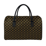 Classic Orthodox Pattern Print Leather Duffle Bag