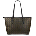 Classic Orthodox Pattern Print Leather Tote Bag With Zipper