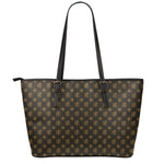Classic Orthodox Pattern Print Leather Tote Bag