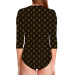 Classic Orthodox Pattern Print Long Sleeve Swimsuit