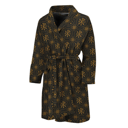 Classic Orthodox Pattern Print Men's Bathrobe