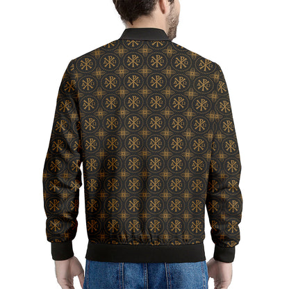 Classic Orthodox Pattern Print Men's Bomber Jacket