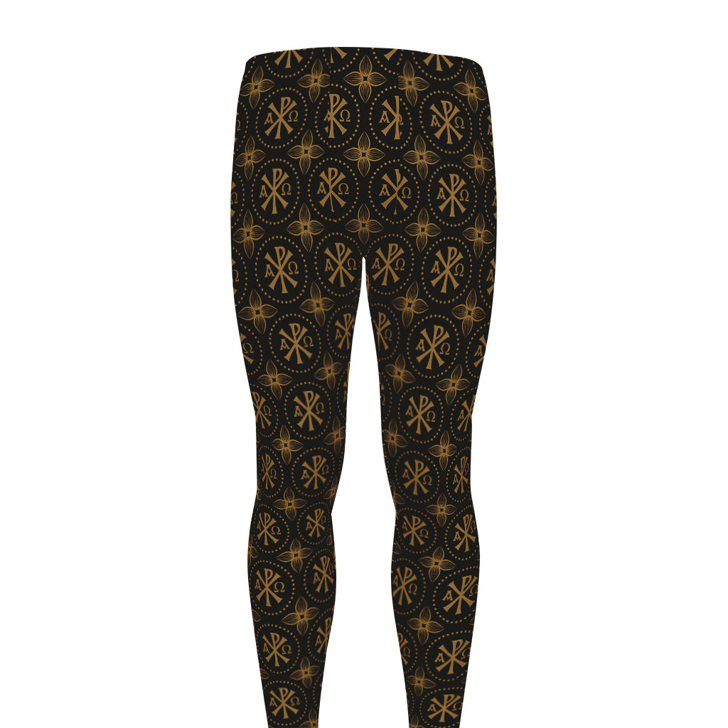 Classic Orthodox Pattern Print Men's leggings