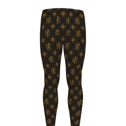 Classic Orthodox Pattern Print Men's leggings