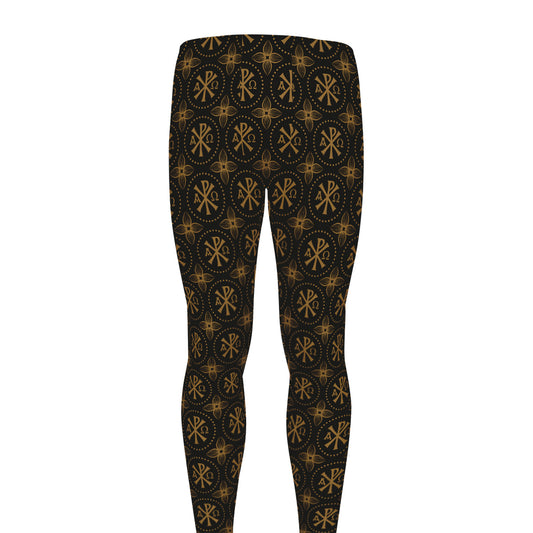 Classic Orthodox Pattern Print Men's leggings