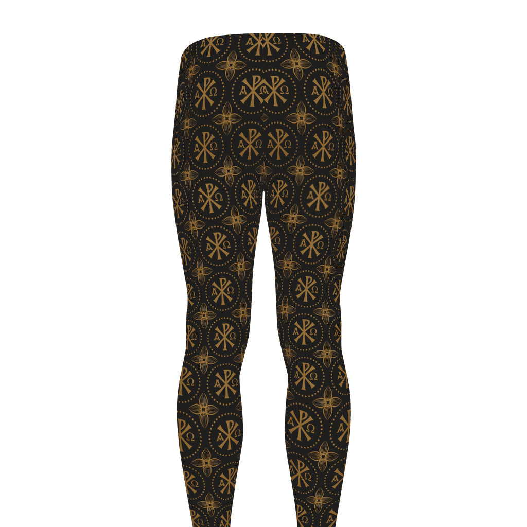 Classic Orthodox Pattern Print Men's leggings