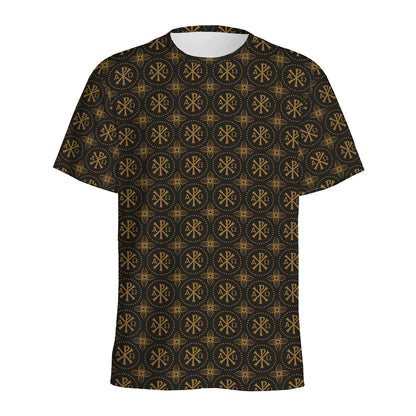 Classic Orthodox Pattern Print Men's Sports T-Shirt