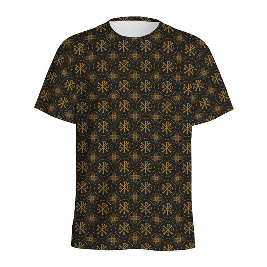 Classic Orthodox Pattern Print Men's Sports T-Shirt