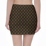 Classic Orthodox Pattern Print Pencil Mini Skirt