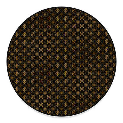 Classic Orthodox Pattern Print Round Floor Mat