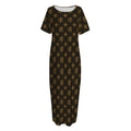 Classic Orthodox Pattern Print Short Sleeve Long Nightdress