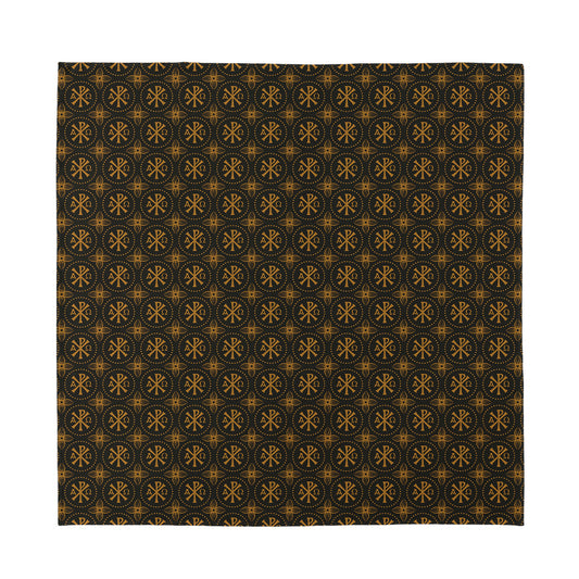 Classic Orthodox Pattern Print Silk Bandana