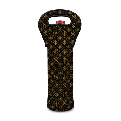 Classic Orthodox Pattern Print Single Neoprene Wine Tote
