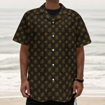 Classic Orthodox Pattern Print Textured Short Sleeve Shirt