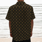 Classic Orthodox Pattern Print Textured Short Sleeve Shirt