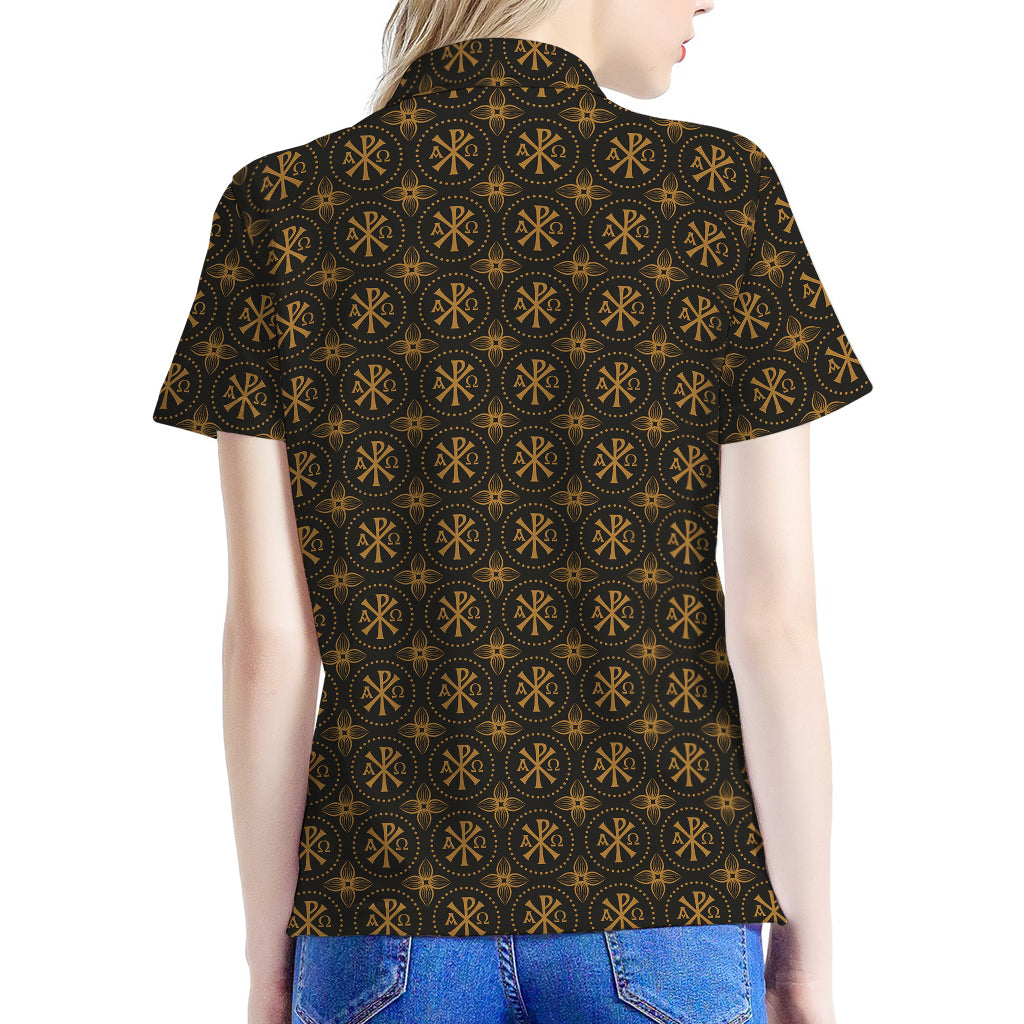Classic Orthodox Pattern Print Women's Polo Shirt