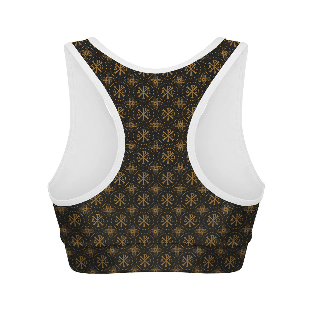 Classic Orthodox Pattern Print Women's Sports Bra