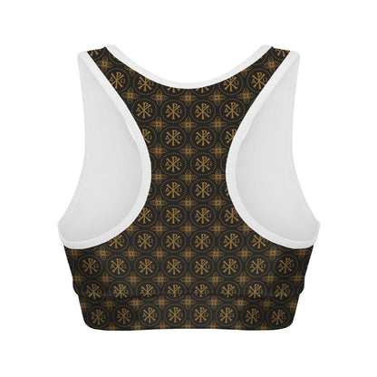Classic Orthodox Pattern Print Women's Sports Bra