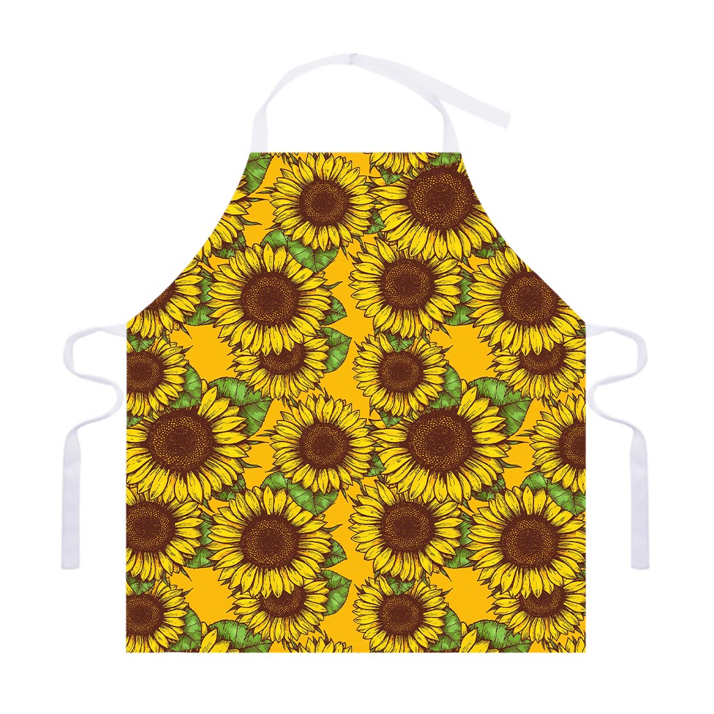 Classic Vintage Sunflower Pattern Print Adjustable Apron