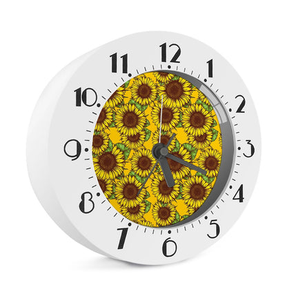 Classic Vintage Sunflower Pattern Print Alarm Clock