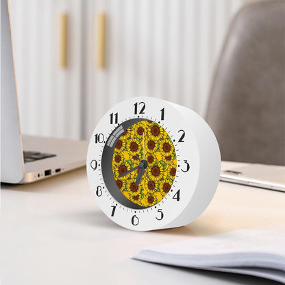 Classic Vintage Sunflower Pattern Print Alarm Clock